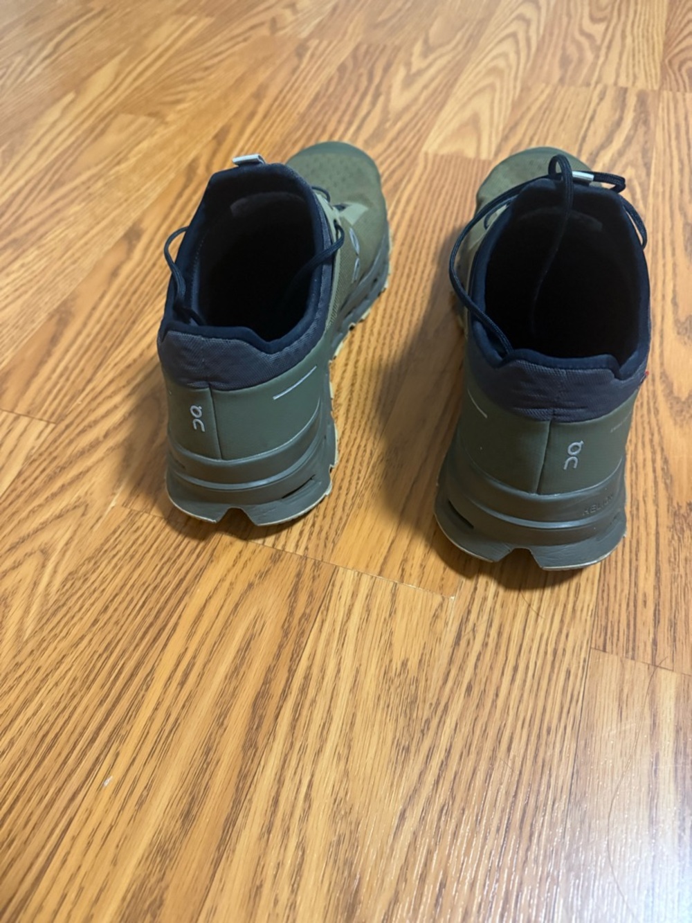 On Running Men's Olive Green Trail Running Sneakers - Picture 4 of 7